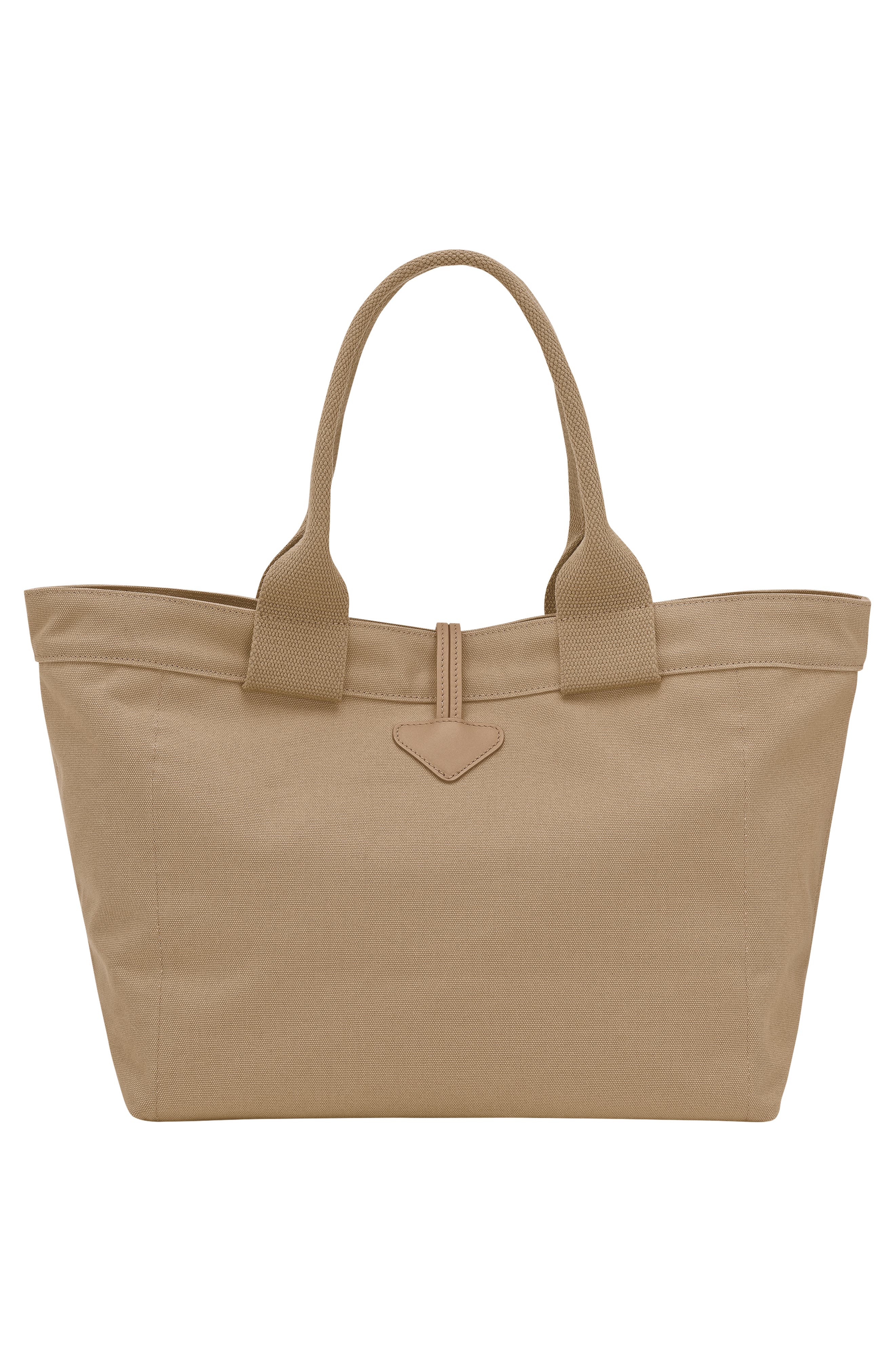 Longchamp Large Le Roseau Toile Cotton Canvas Tote, Alternate, color, Desert