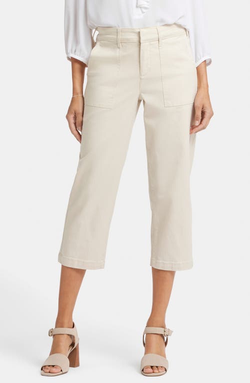 Nydj Straight Leg Stretch Twill Utility Capri Pants In White Creek
