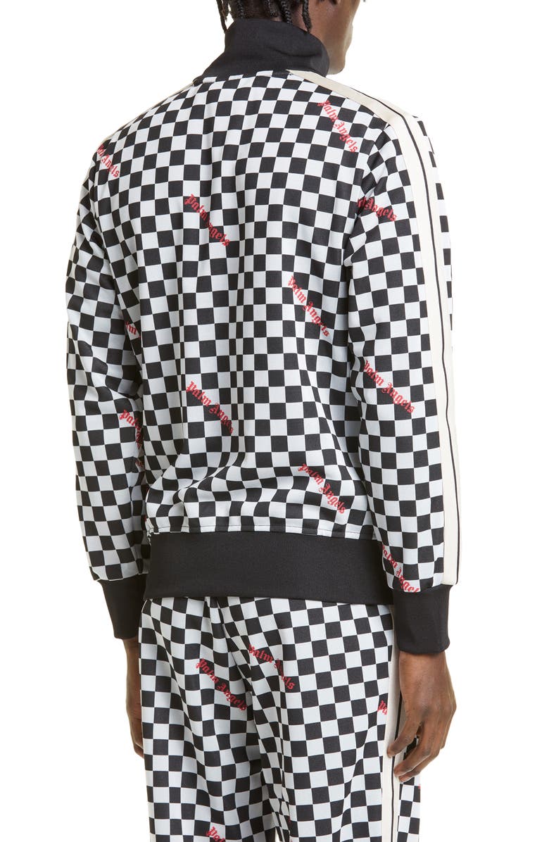 Palm Angels Checkerboard Jacquard Classic Logo Track Jacket, Alternate, color, 