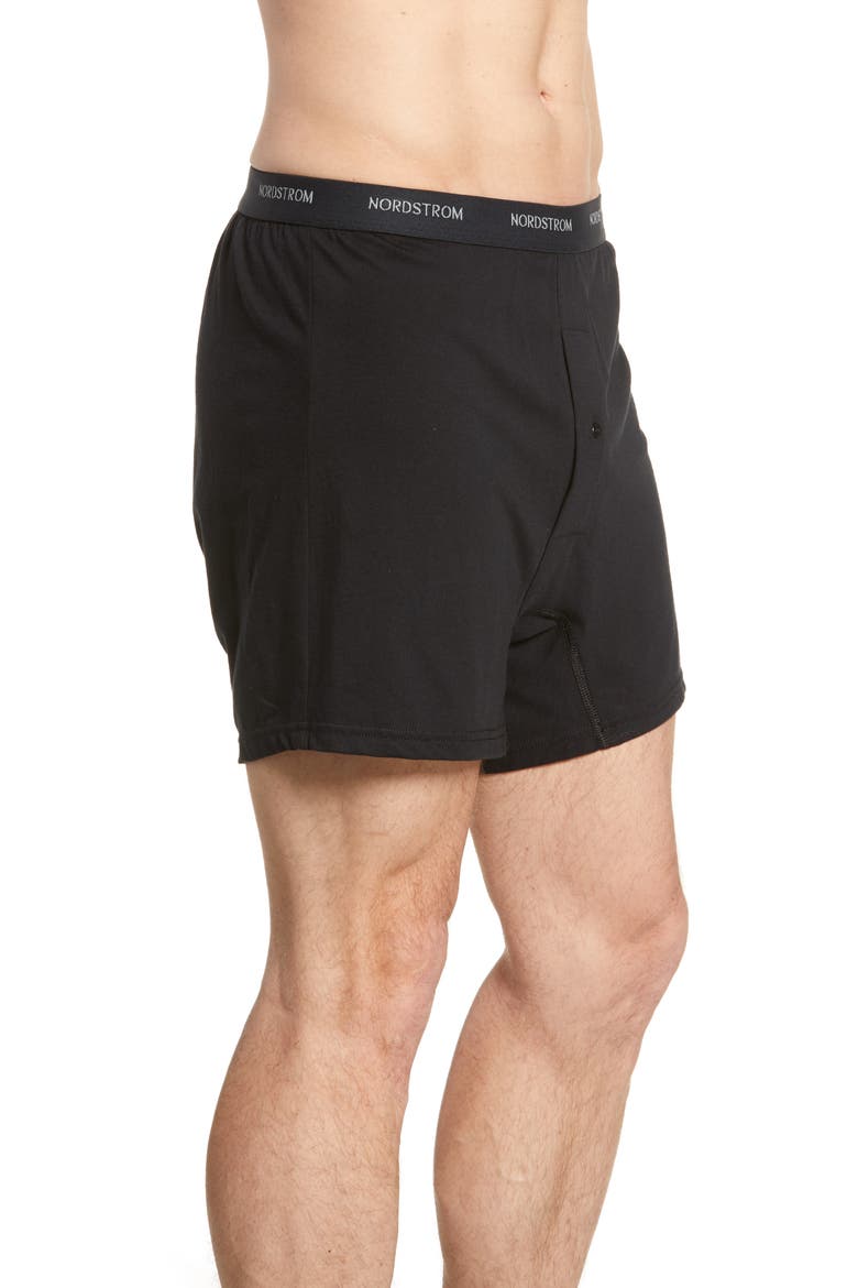 3-Pack Supima® Cotton Boxers, Alternate, color, BLACK
