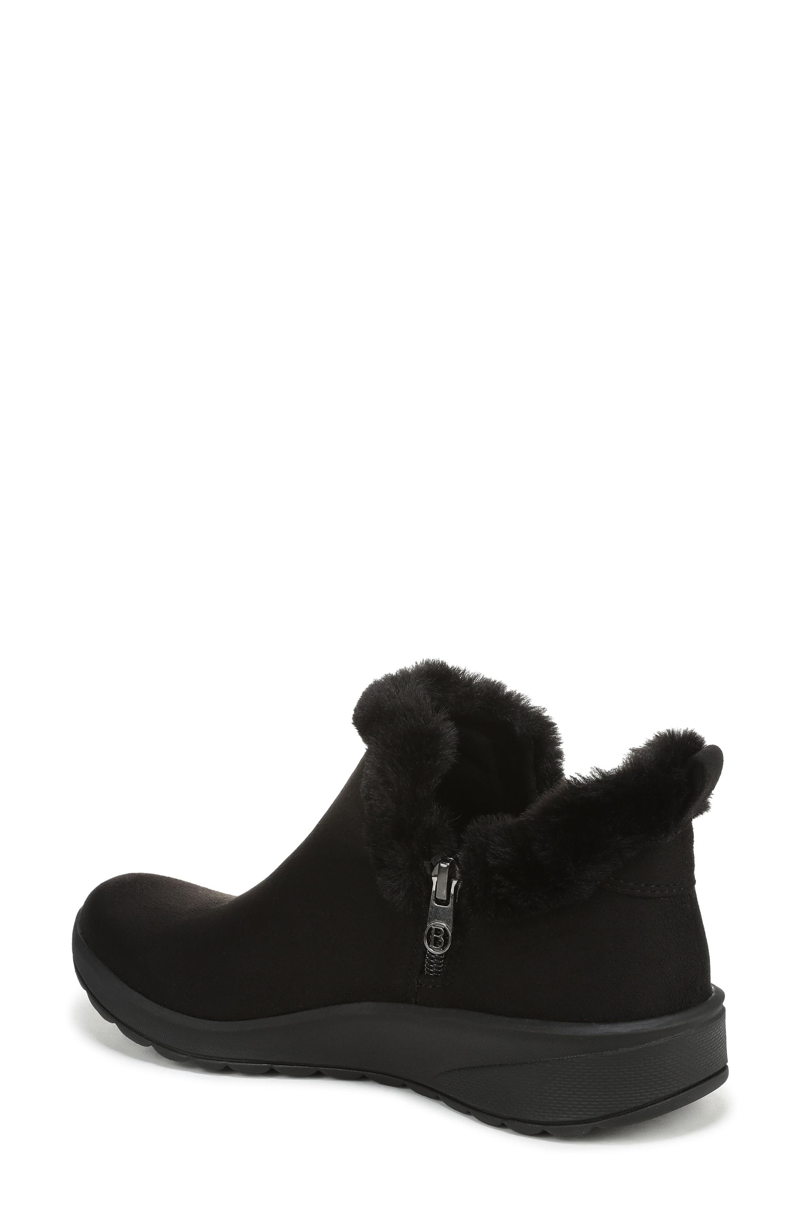LifeStride Greatness Faux Fur Trim Bootie, Alternate, color, Black