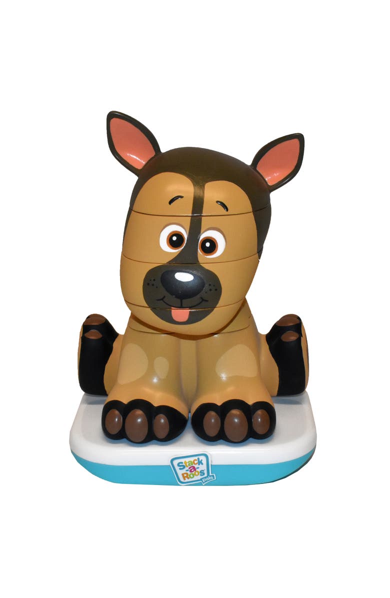 Stack-a-Roos Stackaroos Pals Shepherd Puppy 5Pc Stacking Tower, Lights & Sounds, Stem, Main, color, 