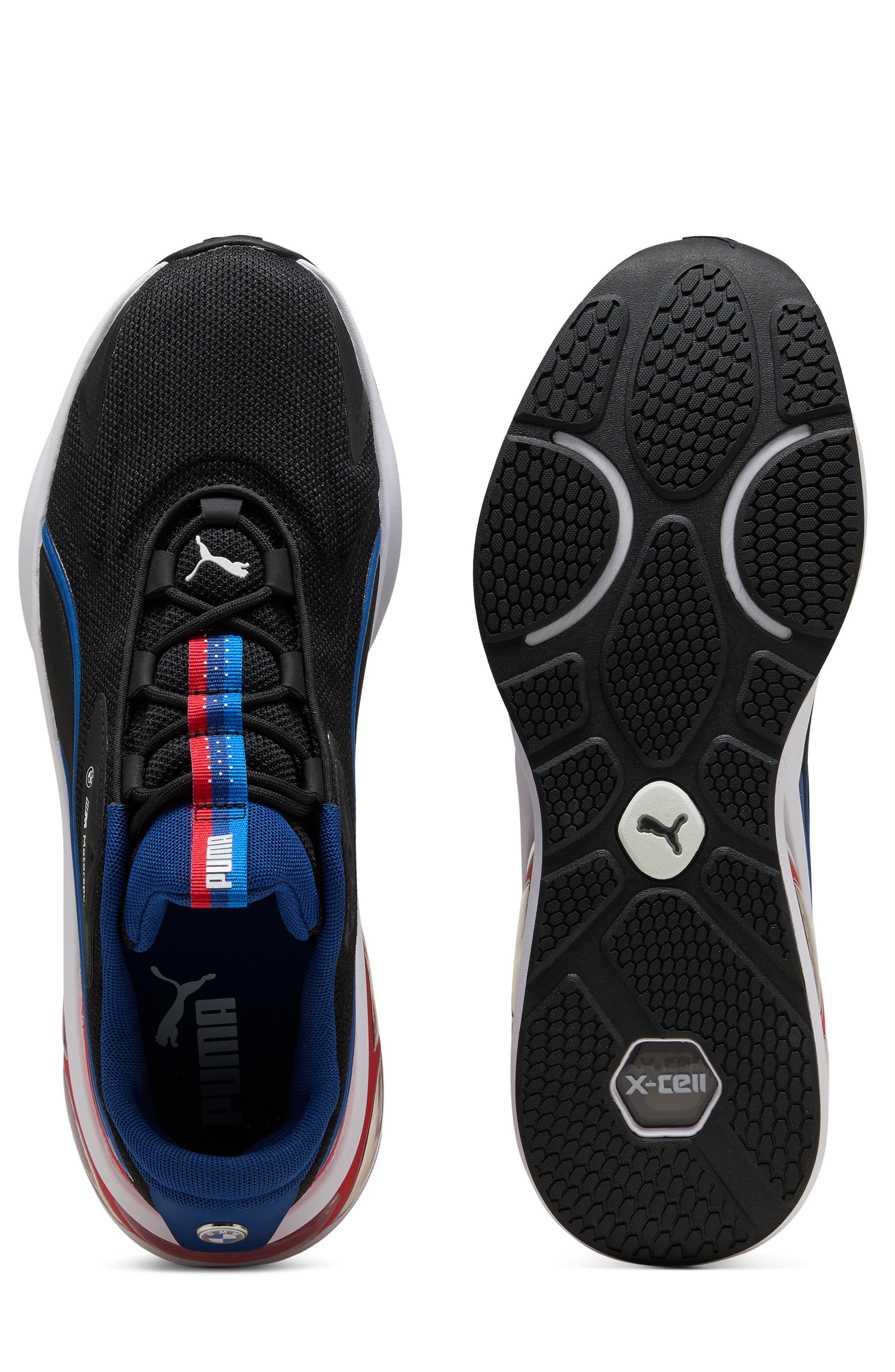 PUMA x BMW MMS Solar Sneaker, Alternate, color, Puma Black/ Pop Red/ White