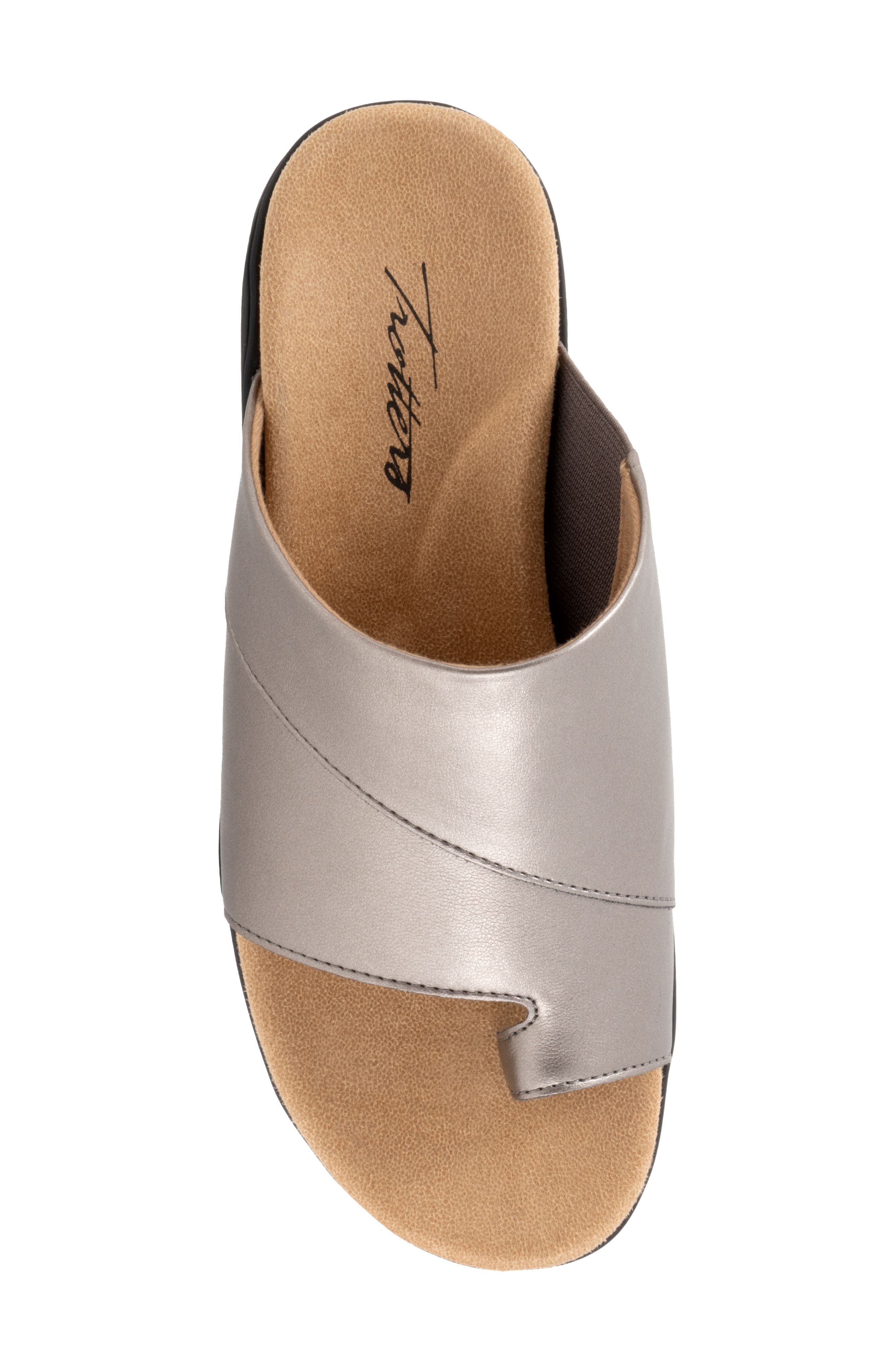 Trotters Regina Slide Sandal, Alternate, color, Pewter