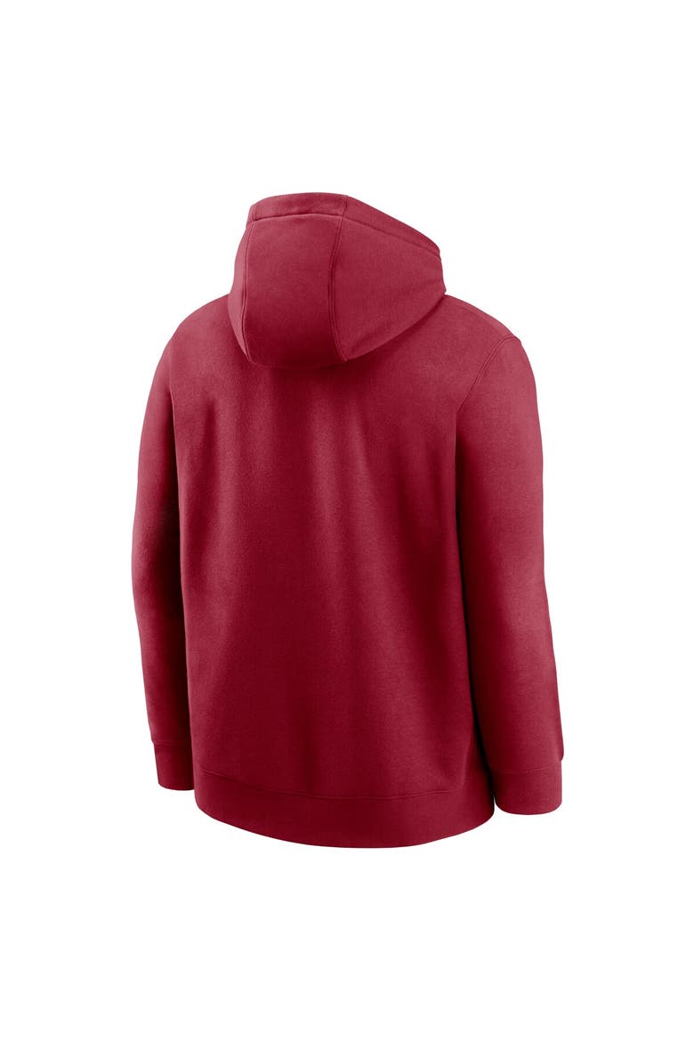 Men's Nike Crimson Oklahoma Sooners Legacy Logo Club Fleece Pullover Hoodie, Alternate, color, Crimson