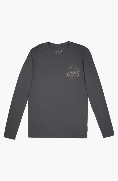 Everyday California Ponto Long Sleeve Tee In Dark Grey