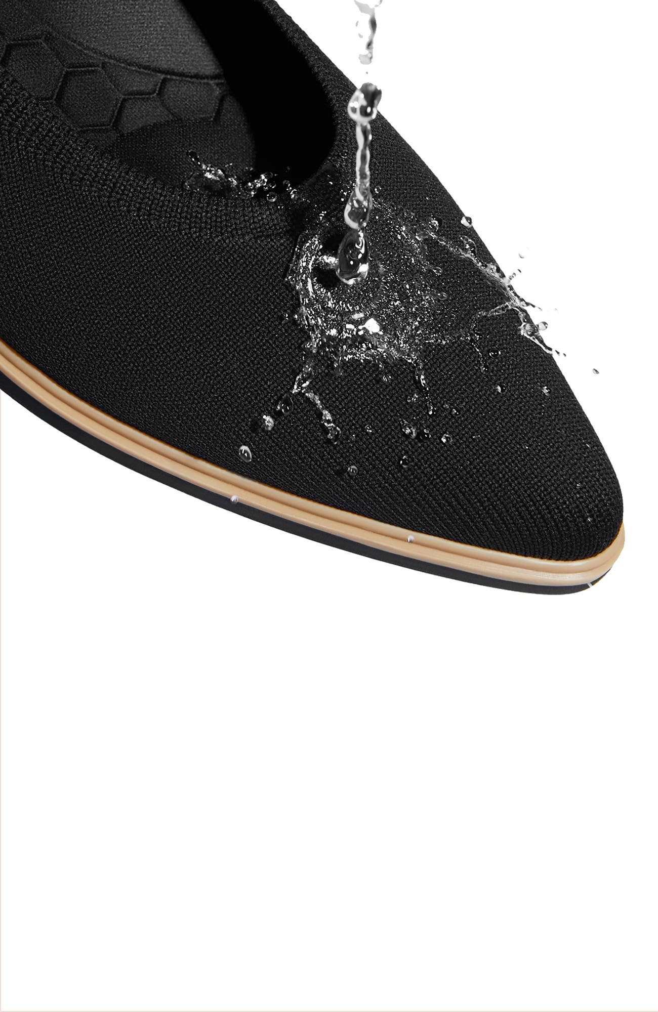 Pointed-Toe All-Day Standing Flats, Alternate, color, Black