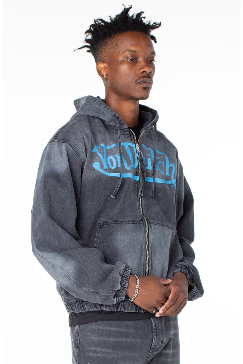 Von Dutch Invader Patch Acid Zip Up Hoodie Jacket (Men) | Nordstrom