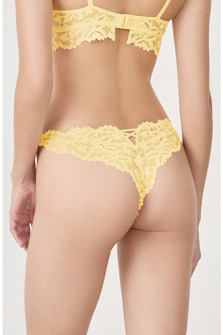 Legende Lace Tanga, Alternate, color, VANILLA