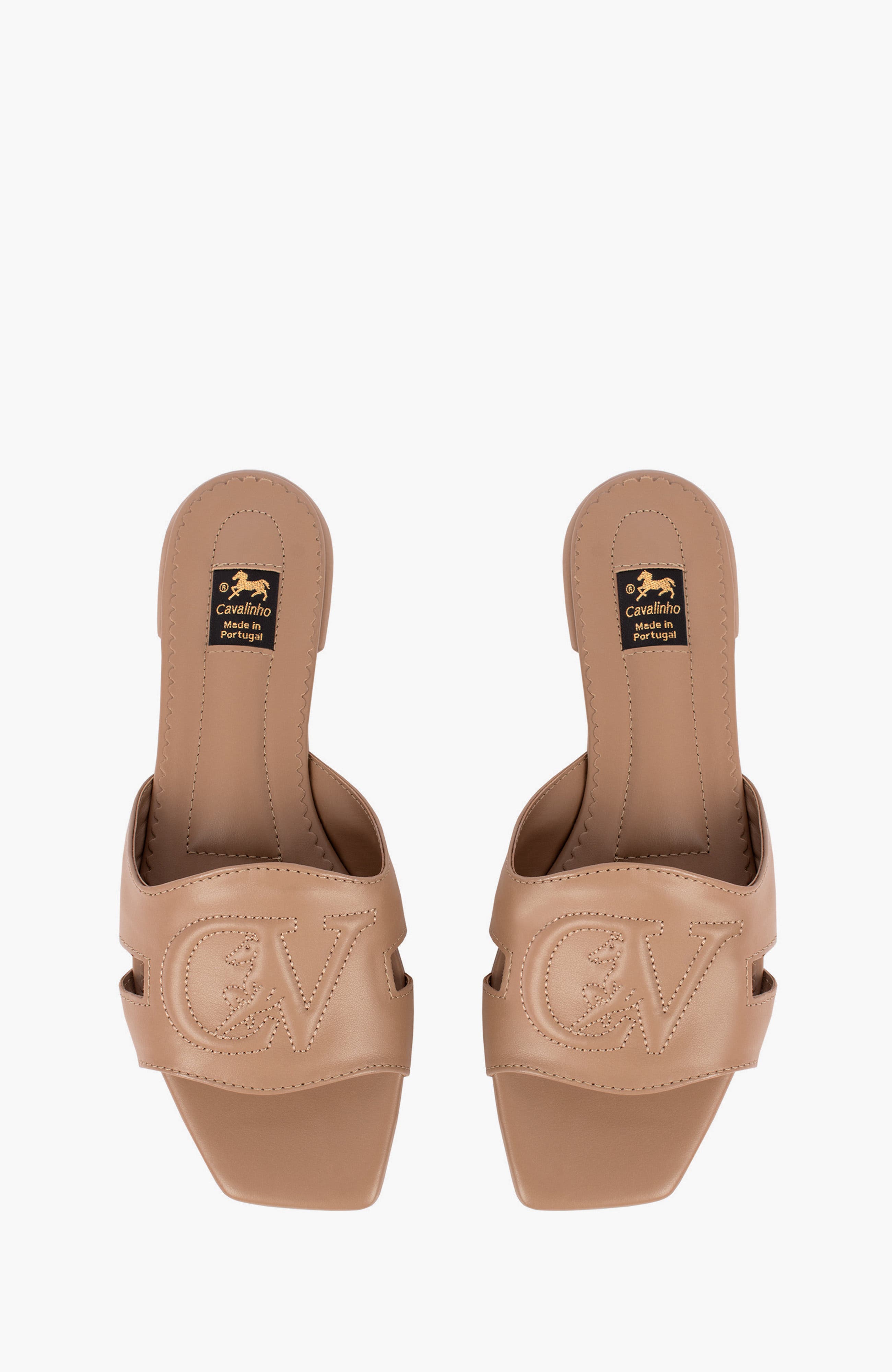 Horse by Cavalinho Leather Slide Sandals, Alternate, color, Sand