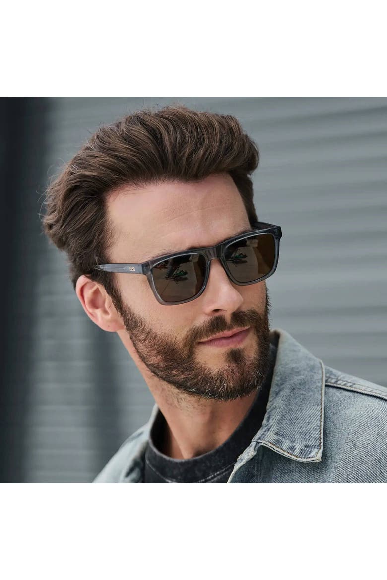 Denver - 53mm Square Polarized Sunglasses, Alternate, color, Crystal Indigo Blue