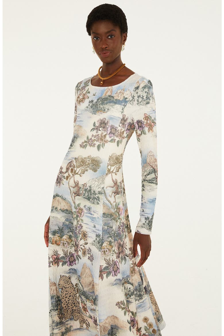 Toile De Rio Winter White Dress, Alternate, color, TOILE DE RIO OFF-WHI