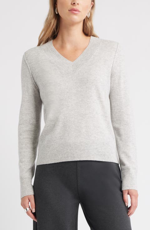 V-Neck Wool & Cashmere Sweater