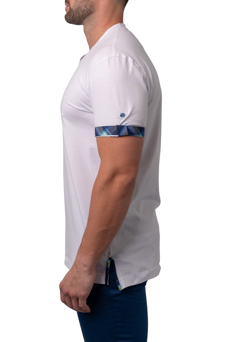 Vivaldisolidbeach White V-Neck T-Shirt, Alternate, color, WHITE