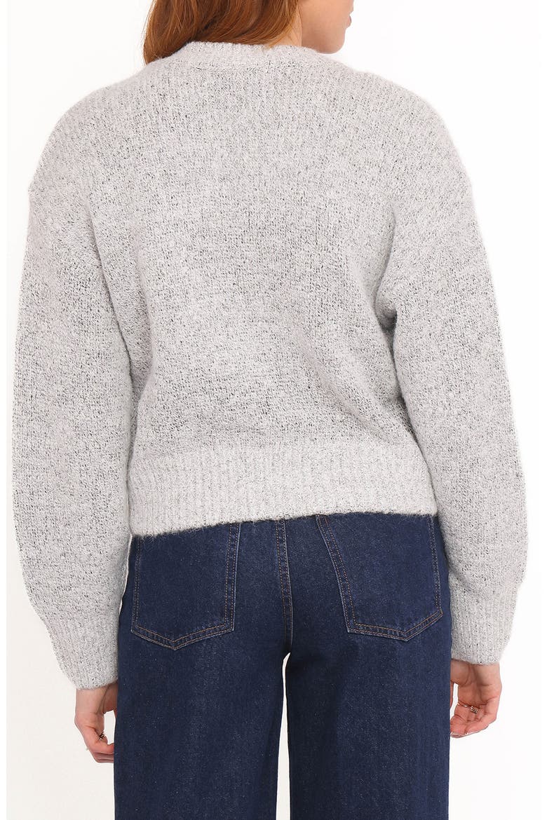 Lucah Fuzzy Cardigan, Alternate, color, GREY