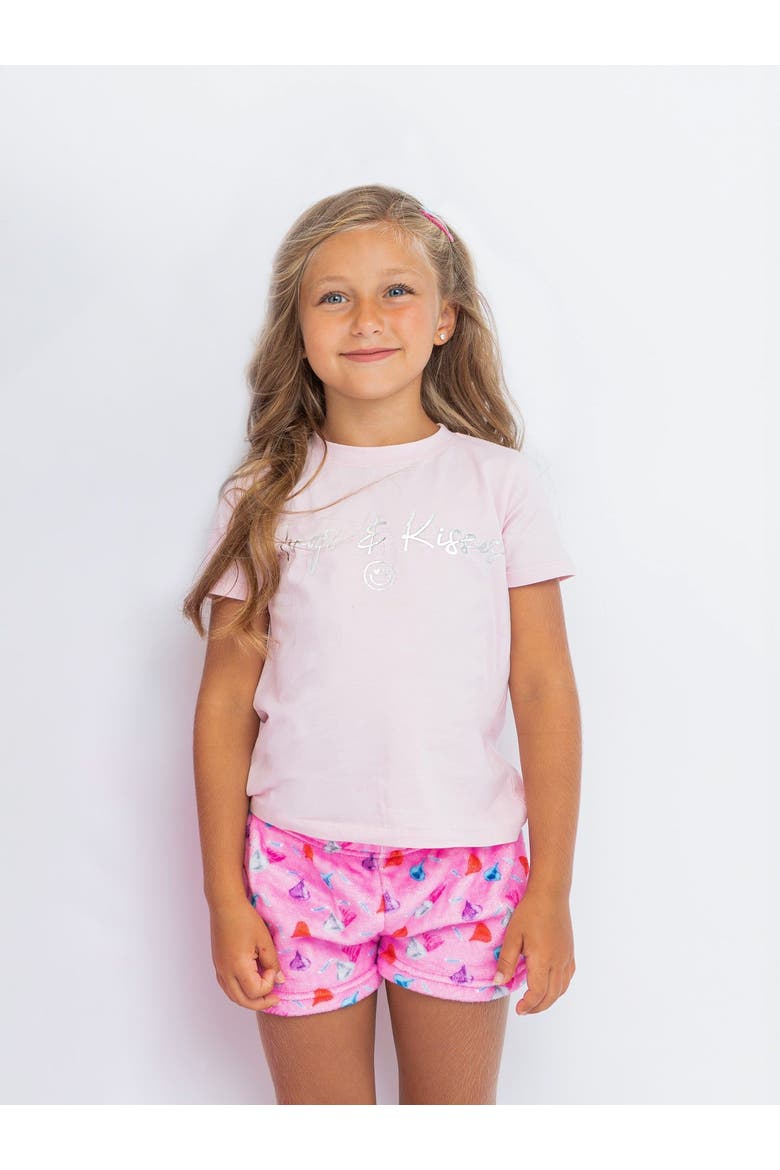 Foil Print Short Sleeve T-Shirt, Main, color, Light Pink