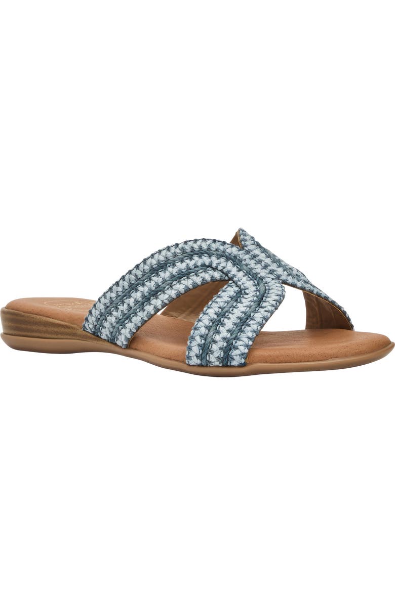 André Assous Nade Slide Sandal, Main, color, Navy