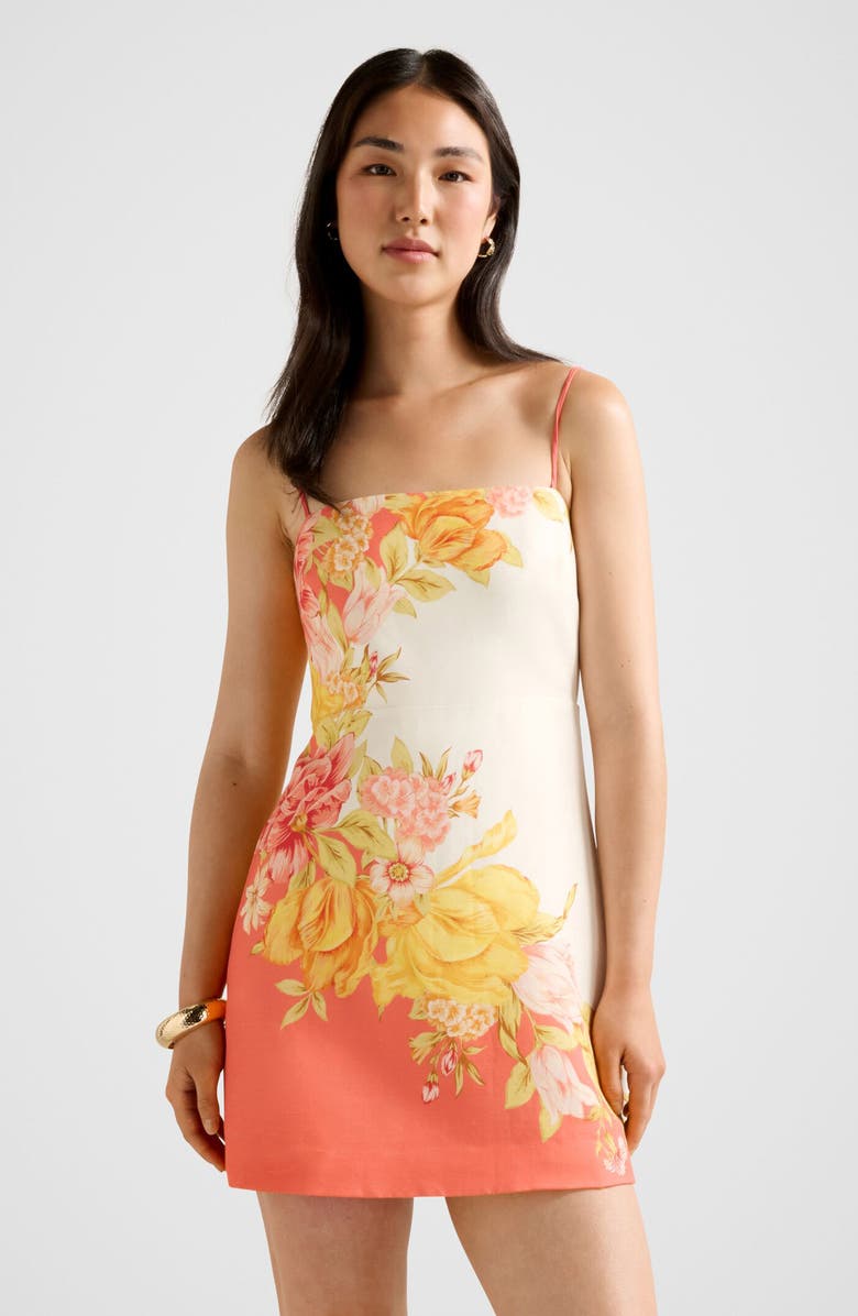 Ever New Sinclair Tie Strap Minidress, Alternate, color, Mercia Floral