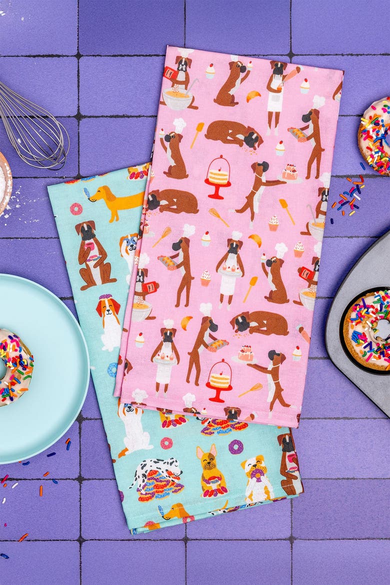 Dog Kitchen Towels - Pastry Pups, Alternate, color, Pastry Pups
