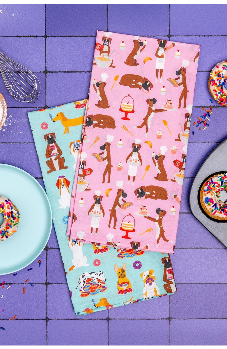 Puppington Dog Kitchen Towels - Pastry Pups, Alternate, color, Pastry Pups