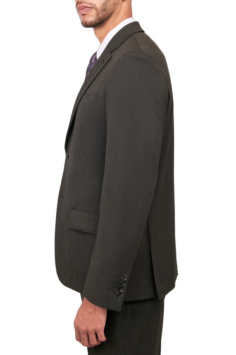 Tailored Slim Fit Textured Suit, Alternate, color, BROWN