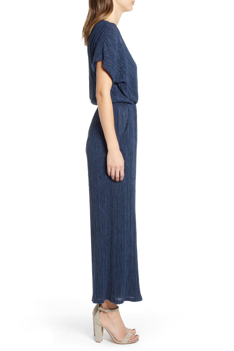 Textured Jumpsuit, Alternate, color, NAVY PEA COAT
