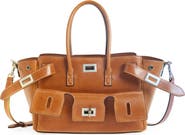 Balenciaga Mini Bel Air Leather Carry All Bag