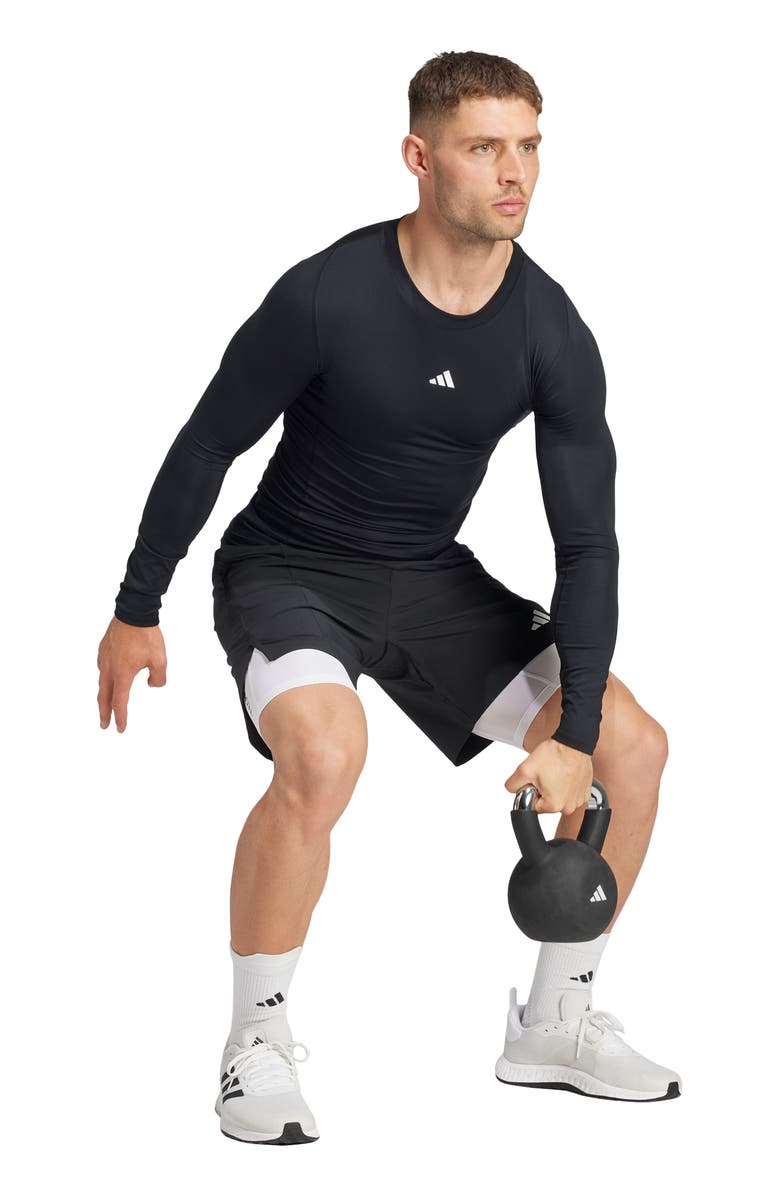 adidas Techfit AEROREADY Long Sleeve Training T-Shirt, Alternate, color, Black