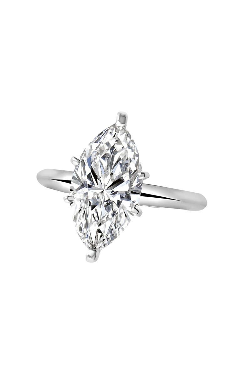 Bliss Diamond 3Ct Gold Certified Lab Grown Marquise Diamond Engagement Ring, Alternate, color, 14K White Gold