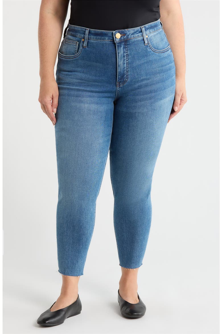 Rachael Fab Ab Raw Hem High Waist Crop Mom Jeans, Main, color, FAITHFUL