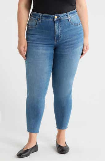 Rachael Fab Ab Raw Hem High Waist Crop Mom Jeans