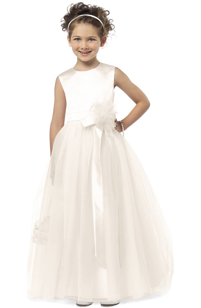 Dessy Collection Flower Girl Dress, Main, color, 