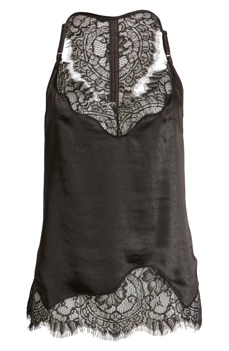 Amy Lynn Lace Trim Satin Camisole, Alternate, color,
