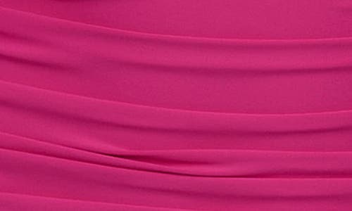 Dkny Ruffled Bandeau One-piece Swimsuit In Wildberry