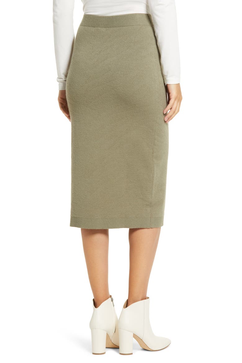 Sweater Skirt, Alternate, color, OLIVE