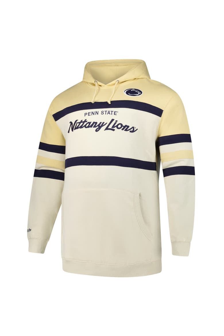 Men's Mitchell & Ness Cream Penn State Nittany Lions Big & Tall Head Coach Pullover Hoodie, Alternate, color, Cream