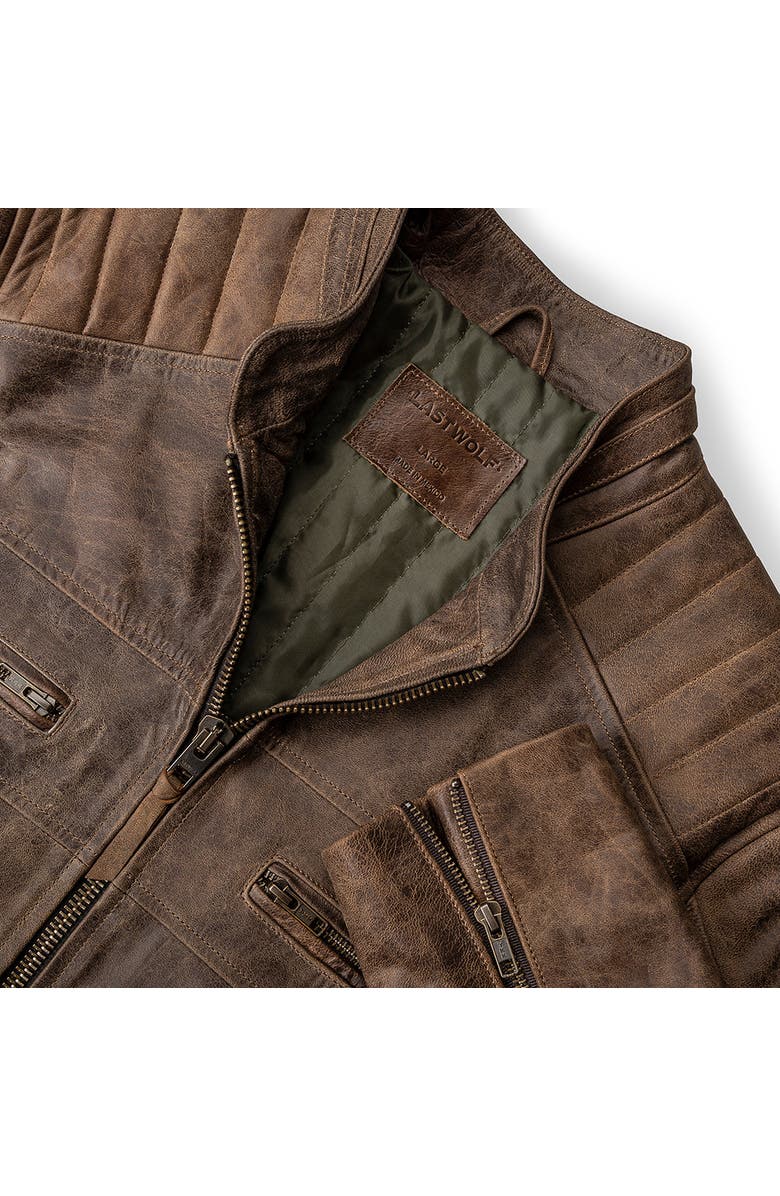 Last Wolf Death Valley Racer Jacket, Alternate, color, Brown