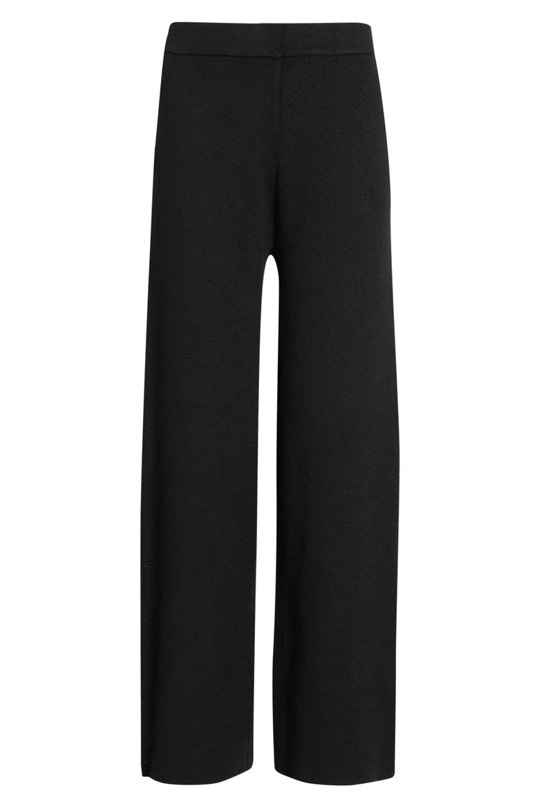 Heat Set Side Stripe Sweater Pants, Alternate, color, ANNE BLACK