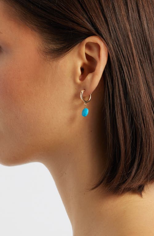 Nashelle Lucia Quartz Huggie Earrings In Gold