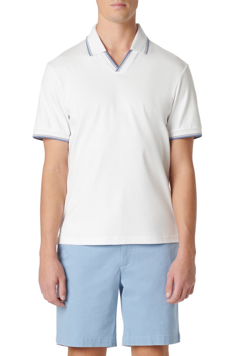 Bugatchi Tipped Johnny Collar Polo, Main, color, 