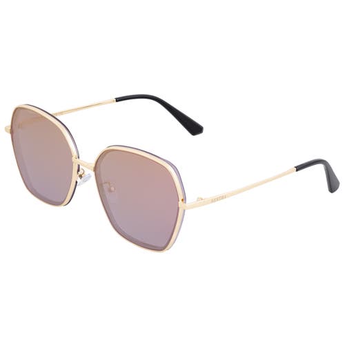 Bertha Emilia Polarized Sunglasses In Gold/purple-gold