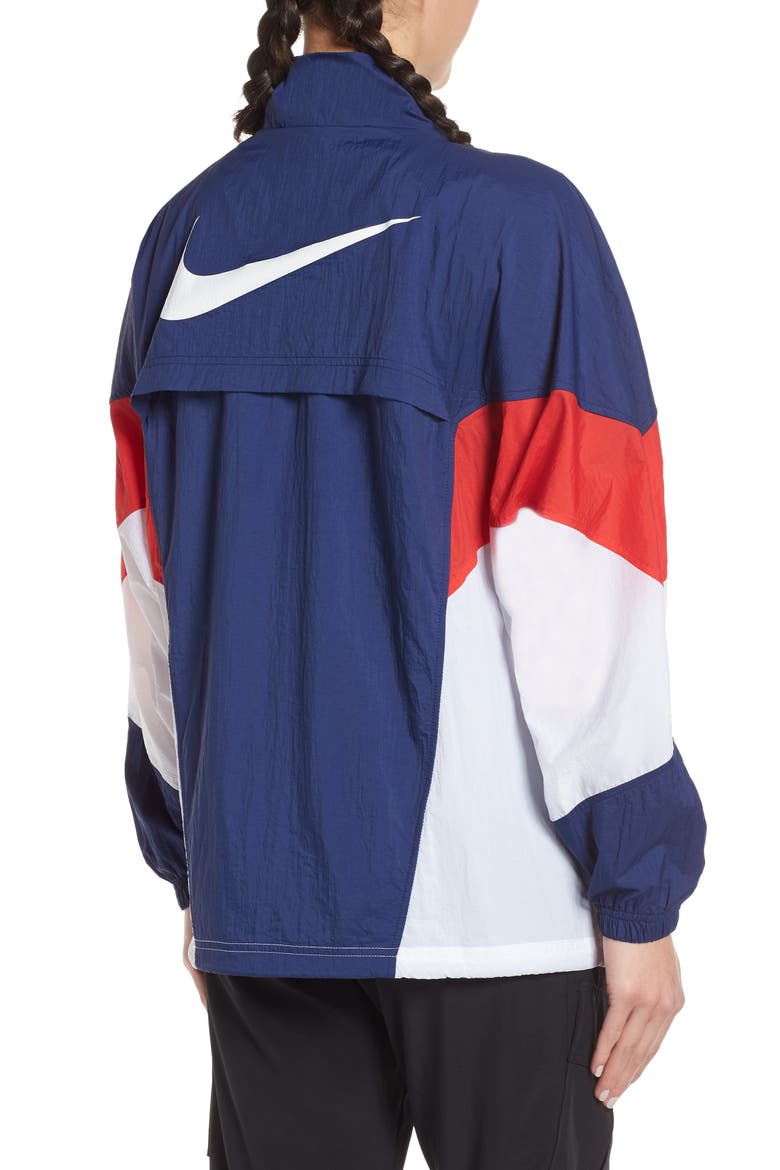 Sportswear Windrunner Women's Jacket, Alternate, color, BLUE VOID/ UNIVERSITY RED