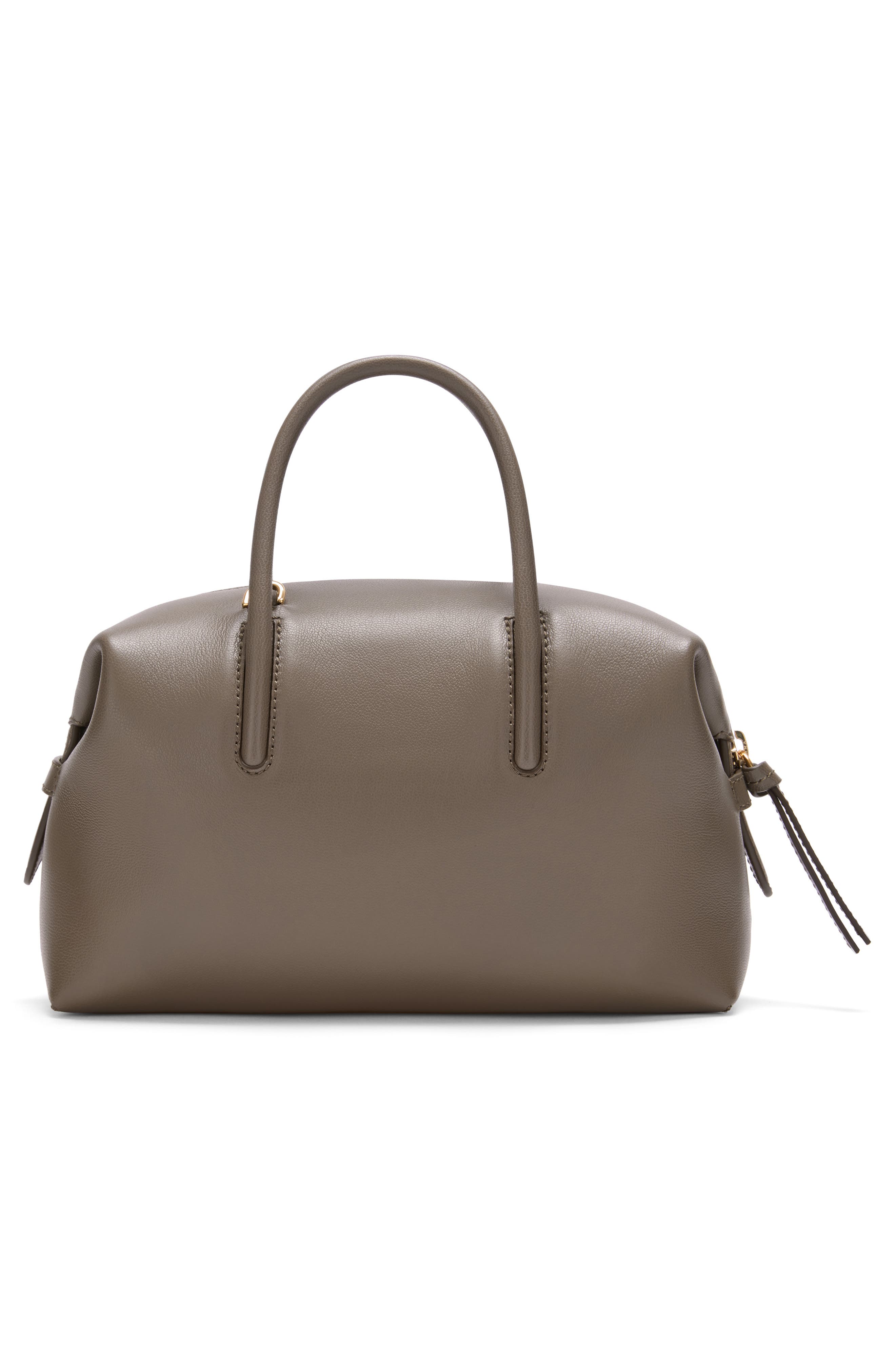 DeMellier The Small Stockholm Leather Top Handle Bag, Alternate, color, Dark Taupe