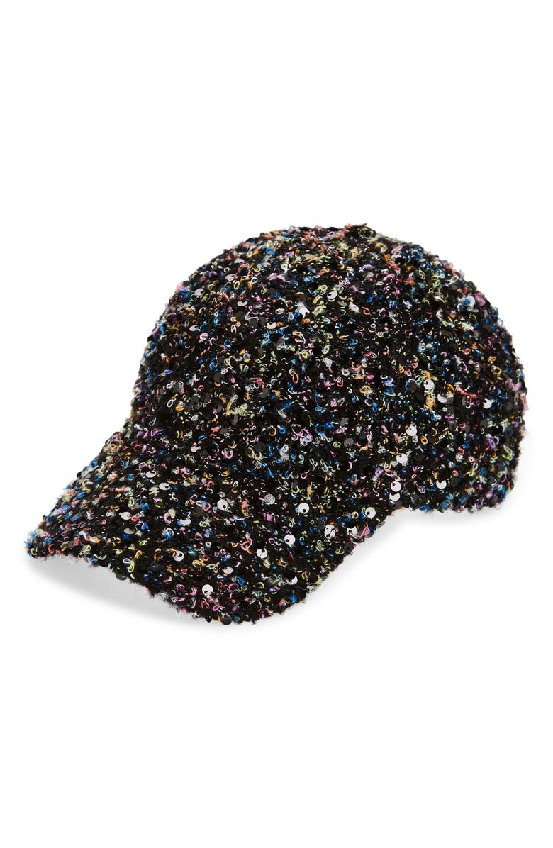 rag & bone Harlow Bouclé Baseball Cap, Main, color, 