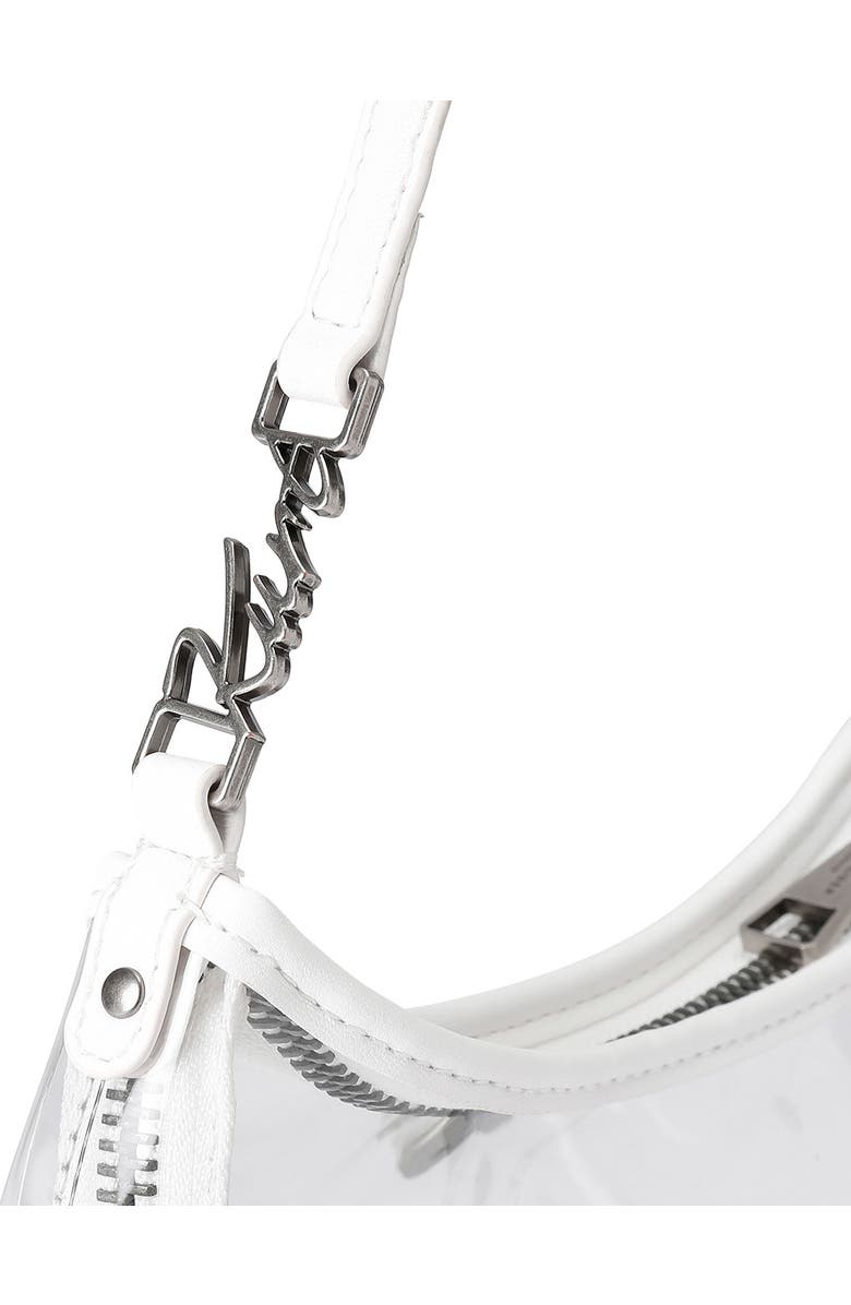 Kurt Geiger London Kurt Mini Vinyl Shoulder Bag, Alternate, color, Clear White