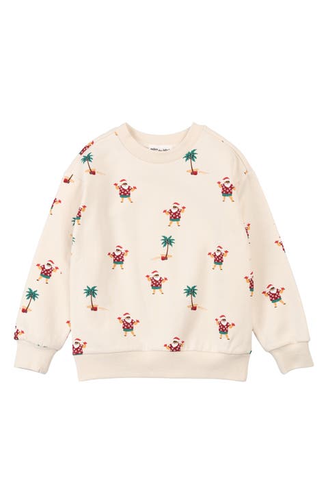 Kids' Hawaiian Santa Print Fleece Sweatshirt (Toddler & Little Kid)