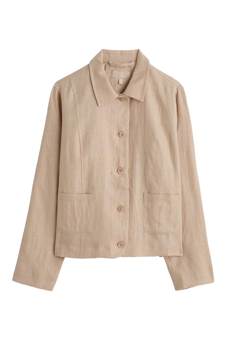 Arame Linen Jacket, Alternate, color, WHELK