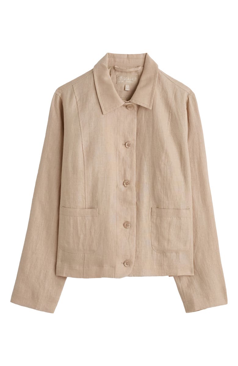 Seasalt Cornwall Arame Linen Jacket, Main, color, Whelk