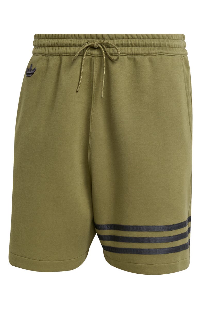adidas Neuclassics Loose Fit Knit Shorts, Alternate, color, Focus Olive