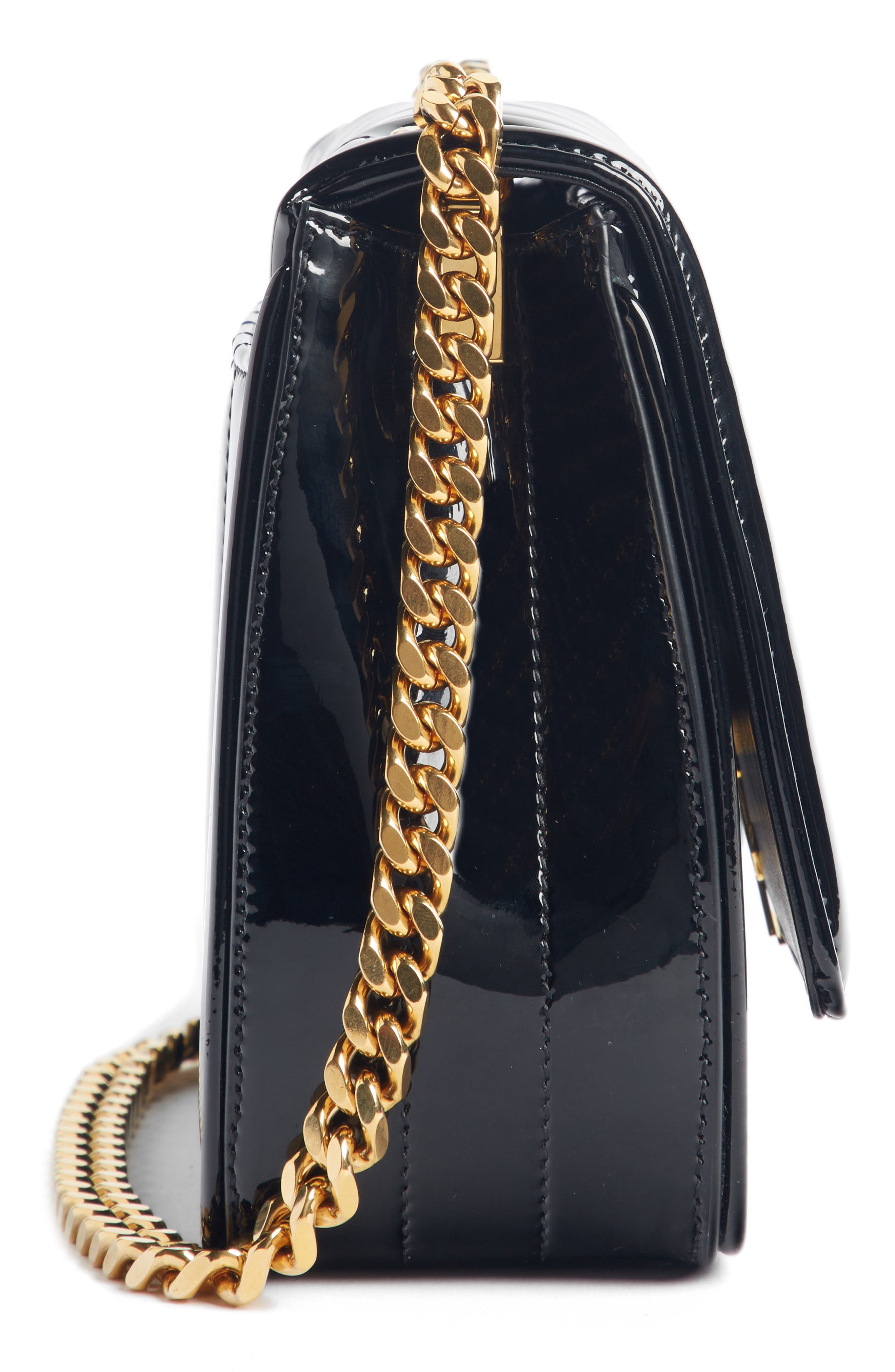 Saint Laurent Small Vicky Patent Leather Crossbody Bag, Alternate, color, 